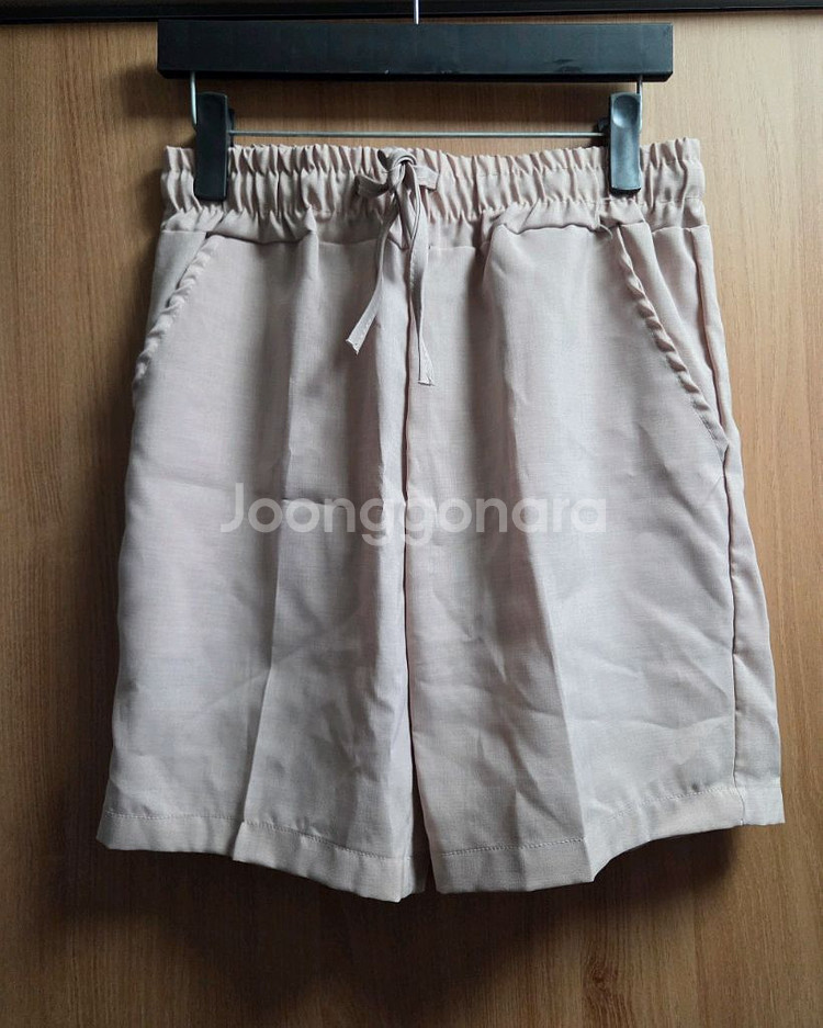 밴딩 슬랙스 4부 반바지 베이지 M 28-30--0