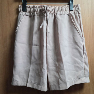 밴딩 슬랙스 4부 반바지 베이지 M 28-30