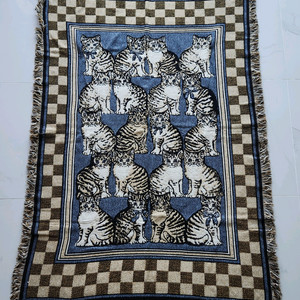 빈티지블랭킷 빈티지패브릭 태피스트리 타피스트리 빈티지러그 빈티지담요 고양이러그 고양이블랭킷