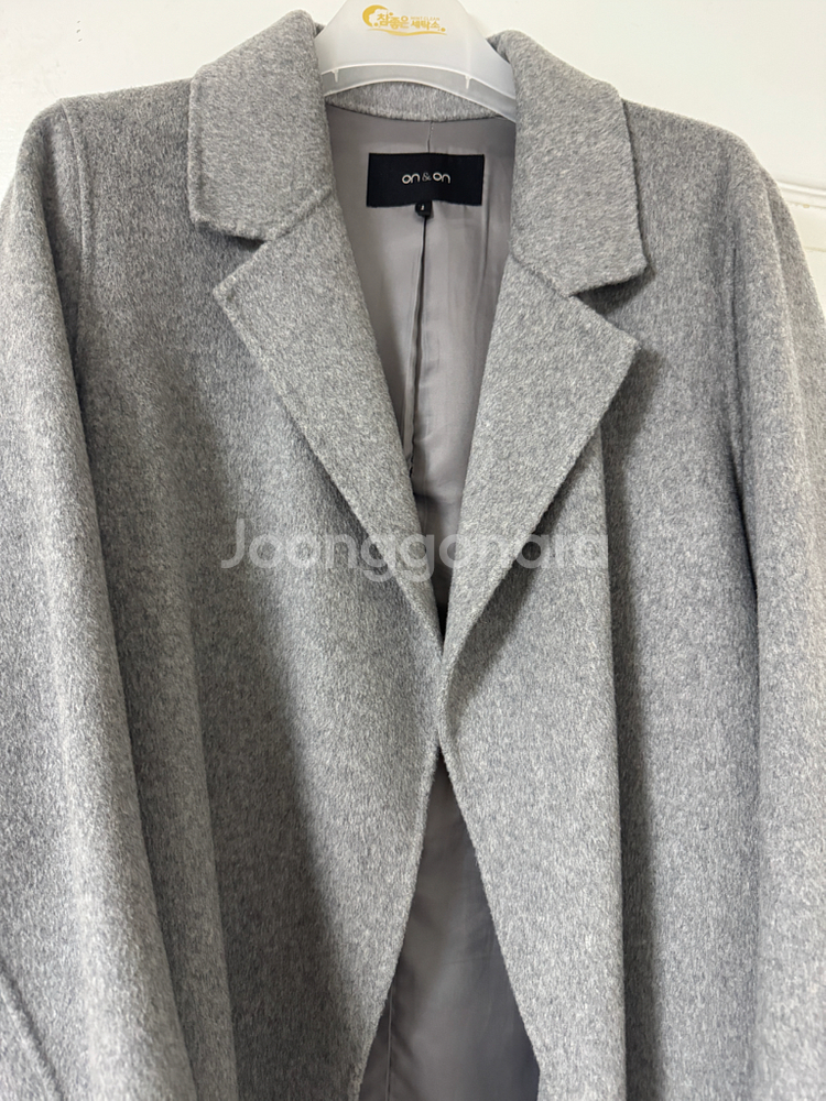 여성 온앤온 울 캐시미어 코트 그레이 팔아요--1