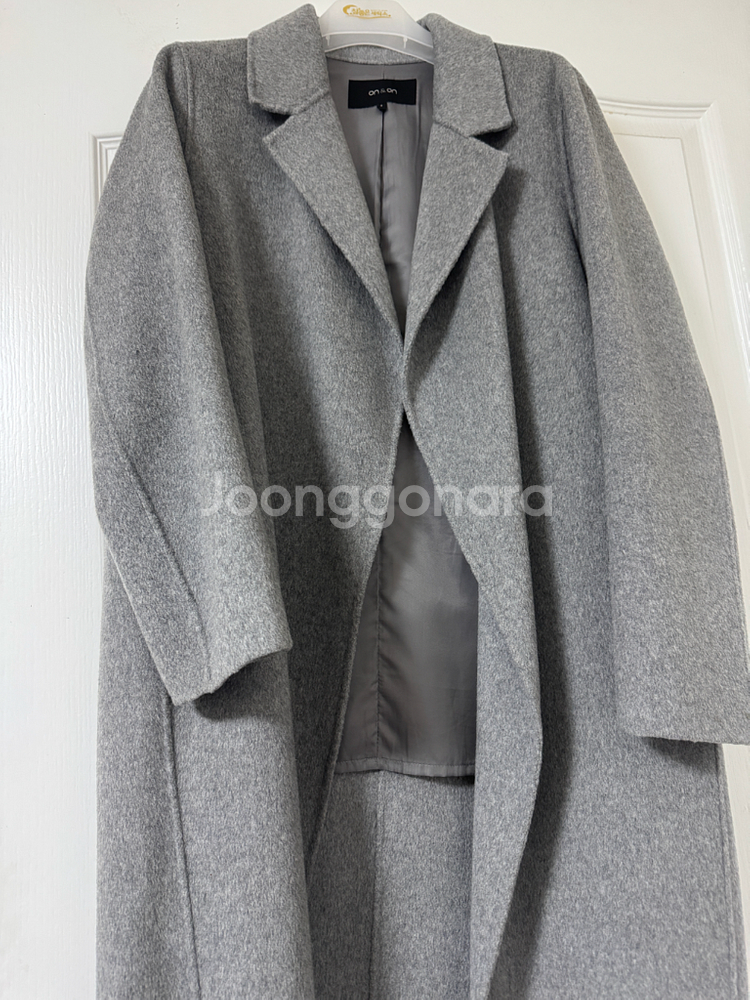 여성 온앤온 울 캐시미어 코트 그레이 팔아요--0