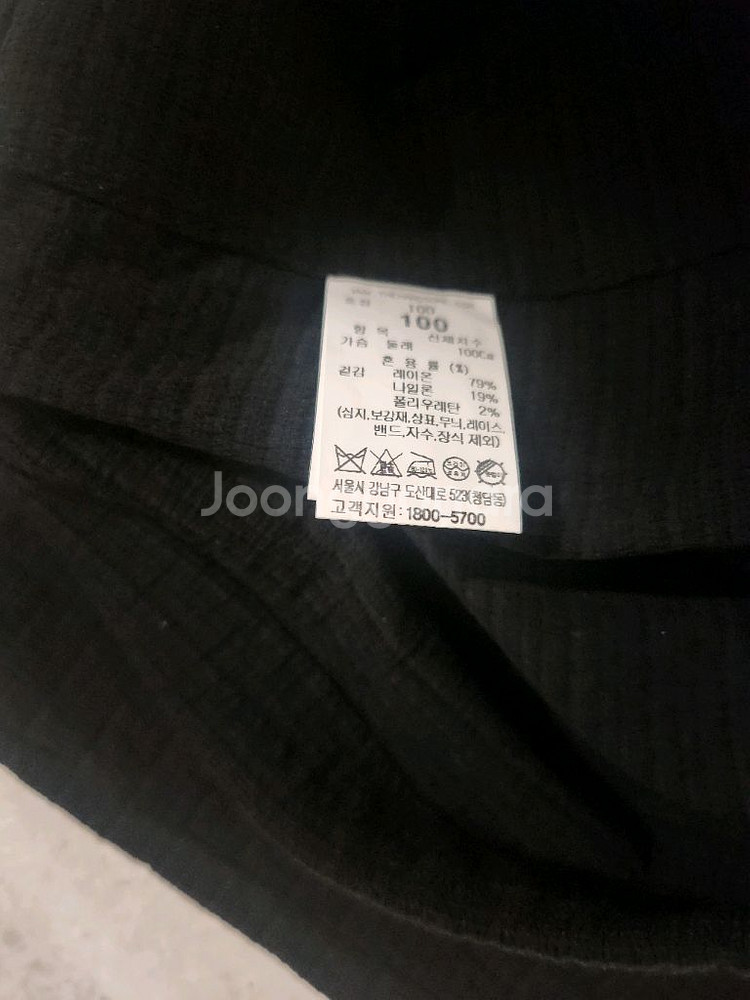 시스템옴므 블랙 헨리넥 티셔츠 100--2