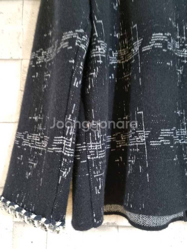 기비 블랙네이비 트위드가디건 자켓--12