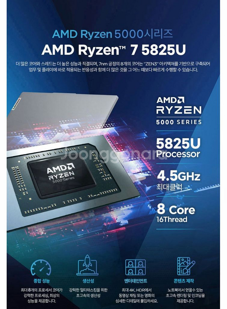 [미개봉 새상품] 아이디어패드 슬림3 15ABR8 레노버 노트북--3