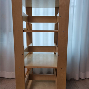 맘스보드 원목 회전책장 3단