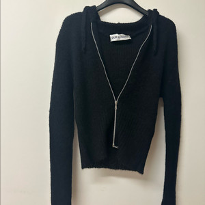 여성 후드 니트 가디건