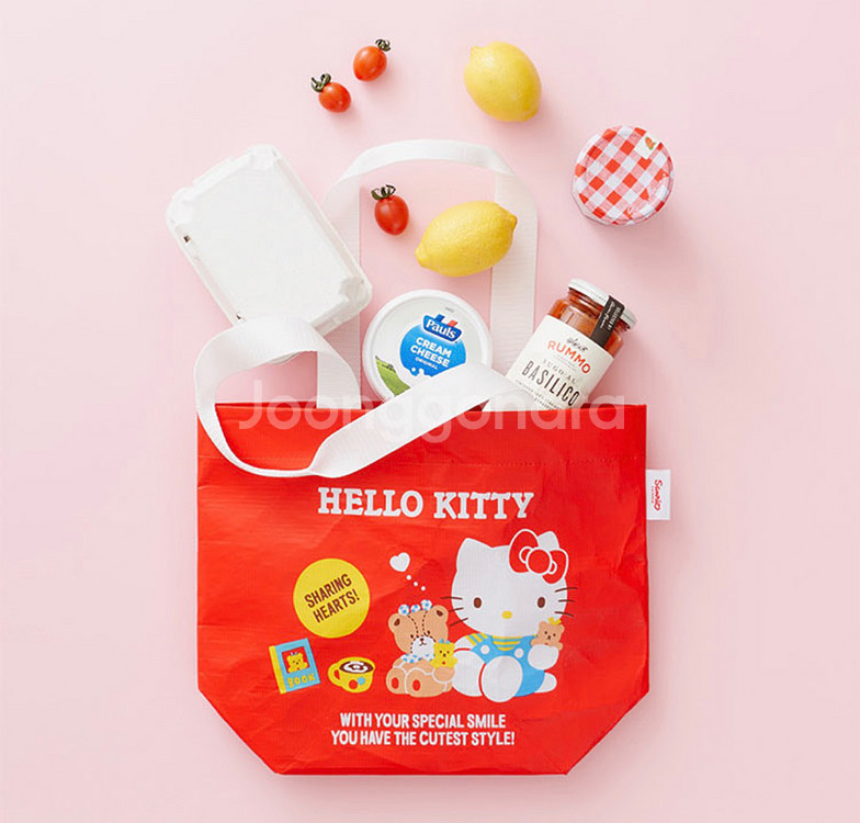 예스24 헬로키티 리유저블백 타포린백 가방 장바구니--0