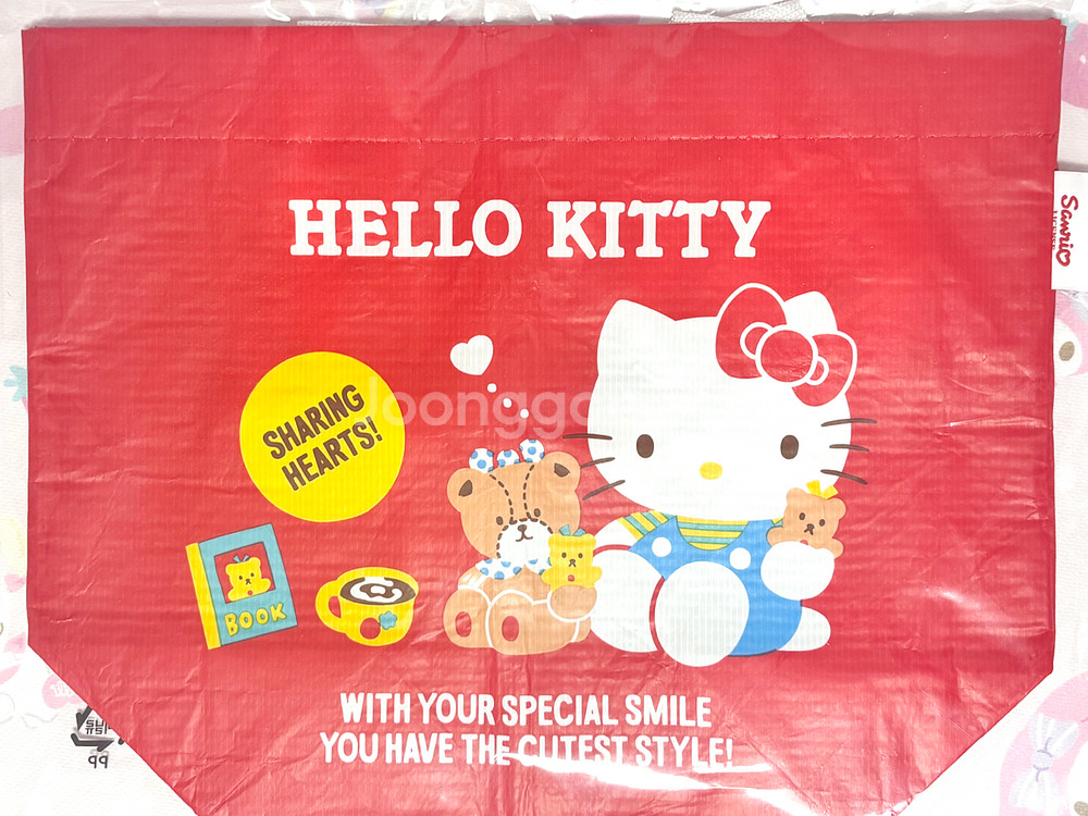 예스24 헬로키티 리유저블백 타포린백 가방 장바구니--1