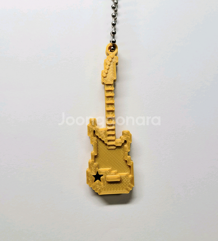 일렉기타 8비트 키링 키체인--4