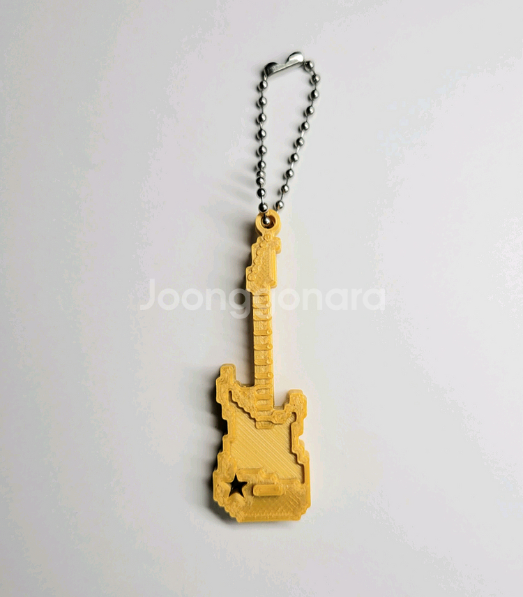 일렉기타 8비트 키링 키체인--1