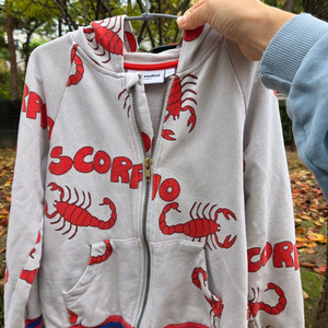 (반값택포)미니로디니 크랩 패턴 집업 후드티 116