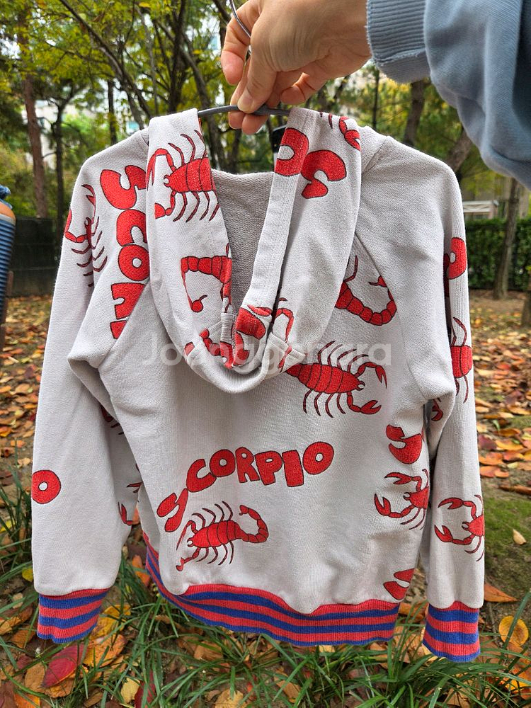 (반값택포)미니로디니 크랩 패턴 집업 후드티 116--1