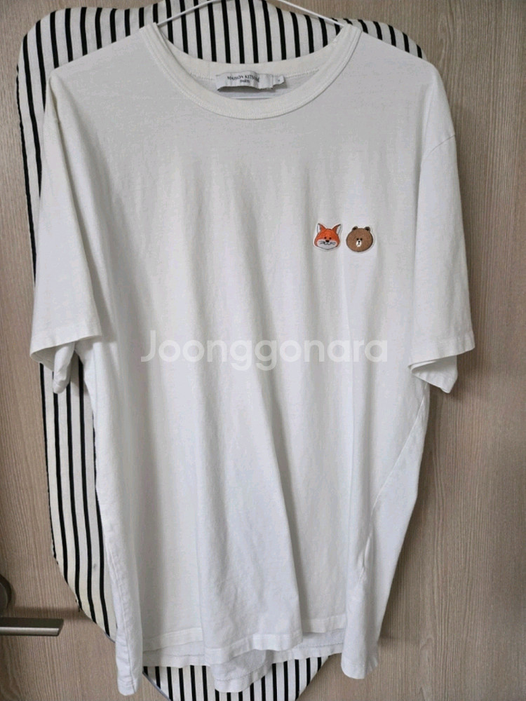 정품 메종키츠네 X 라인 콜라보 사이즈L 세탁완료--1