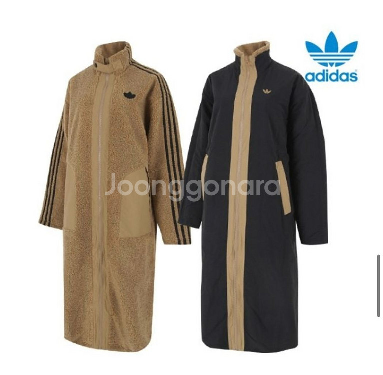 아디다스 제니착용 롱 쉐르파 코트--6