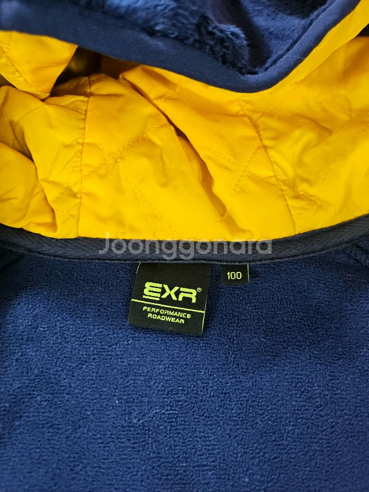 EXR 두툼 네이비 후드 짚업 100--3