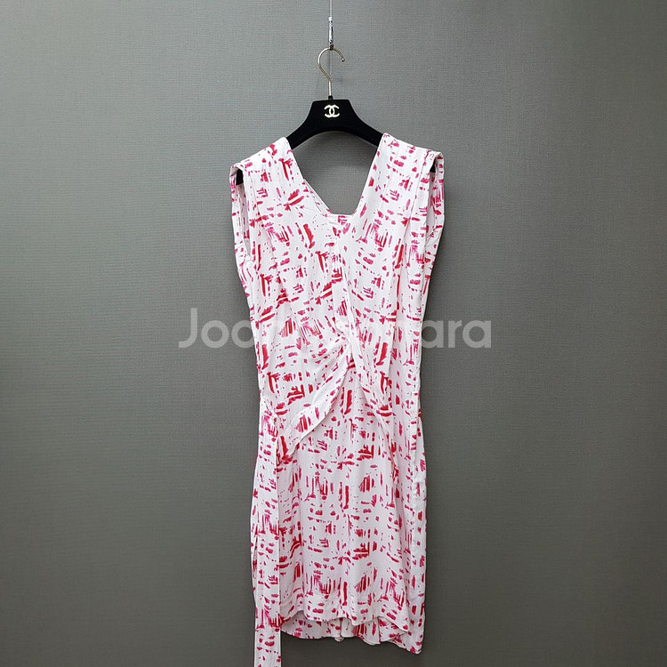 비비안웨스트우드 핑크 브러쉬 패턴 랩 원피스 38사이즈--1