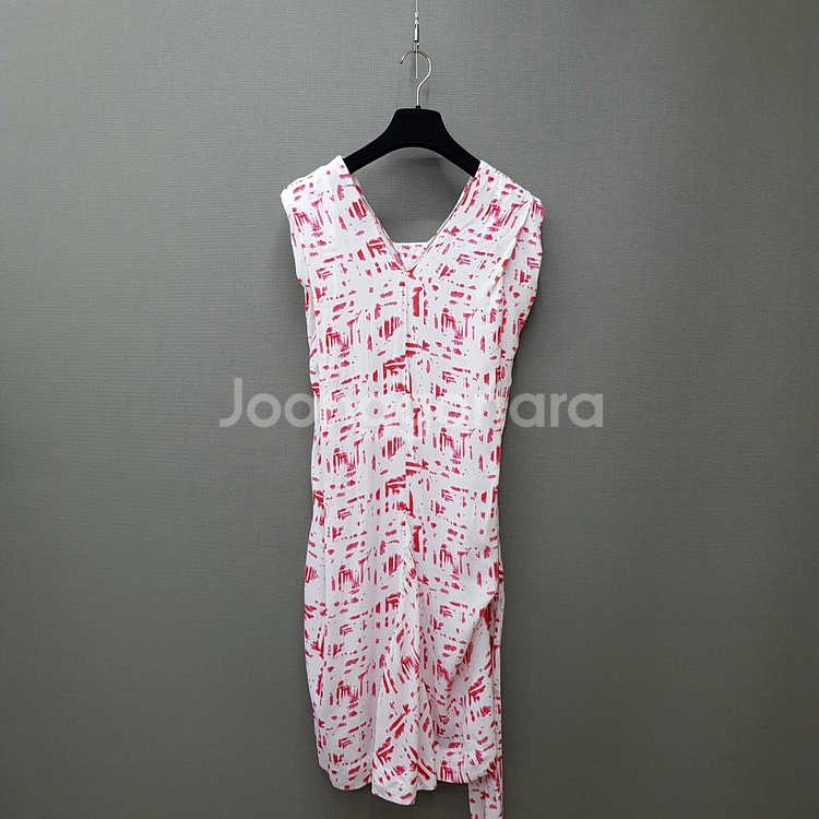 비비안웨스트우드 핑크 브러쉬 패턴 랩 원피스 38사이즈--4