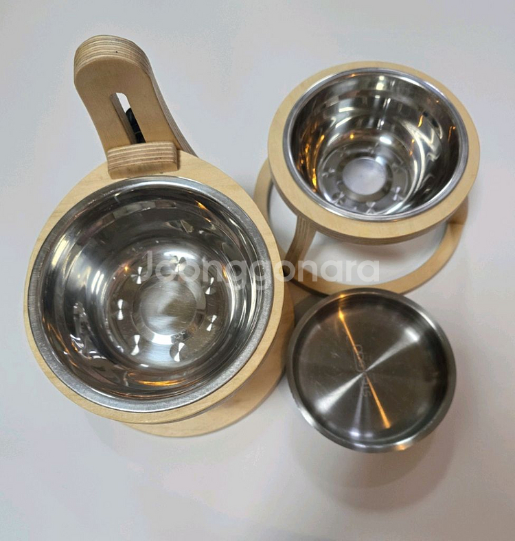 마이아집사 원목 강아지 고양이 식기 밥그릇 높이조절--0