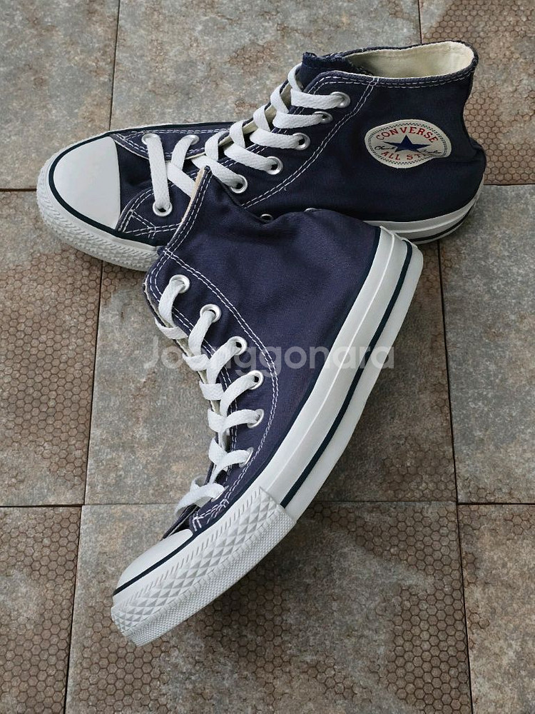 (240)컨버스 척테일러 올스타 하이 네이비 스니커즈--2