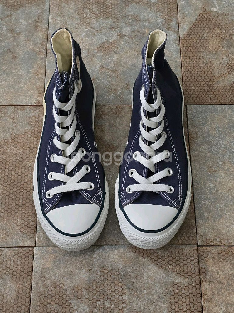 (240)컨버스 척테일러 올스타 하이 네이비 스니커즈--1