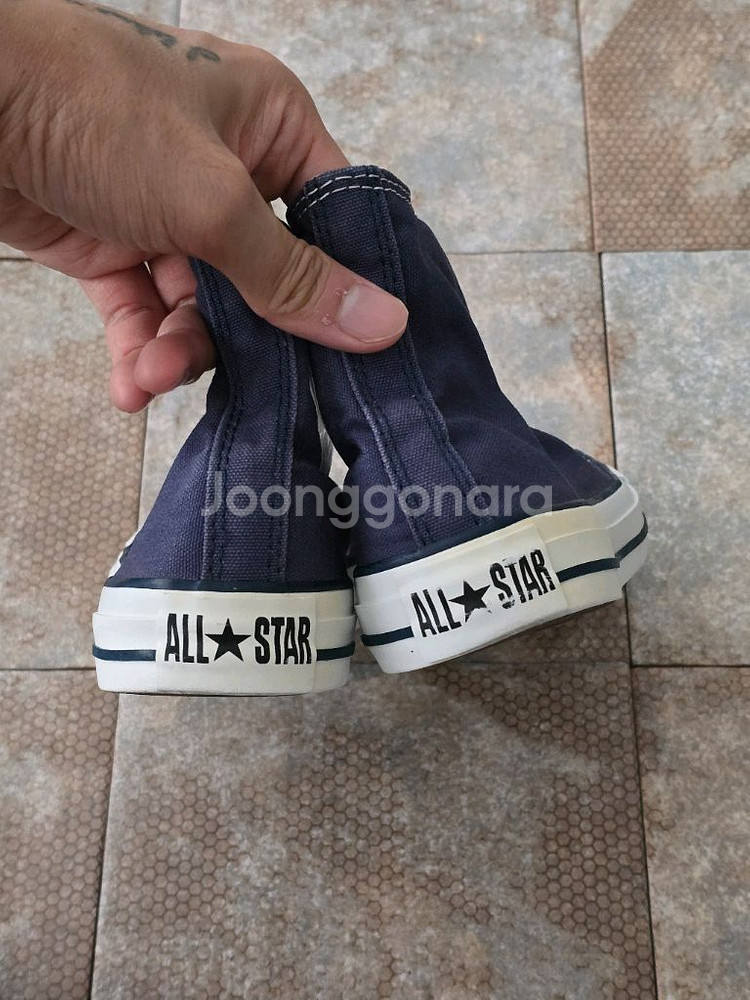 (240)컨버스 척테일러 올스타 하이 네이비 스니커즈--7