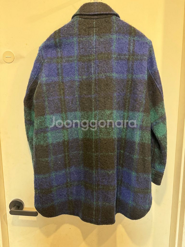 빈폴 그린 알파카 블렌드 헤어리 체크 트러커--5