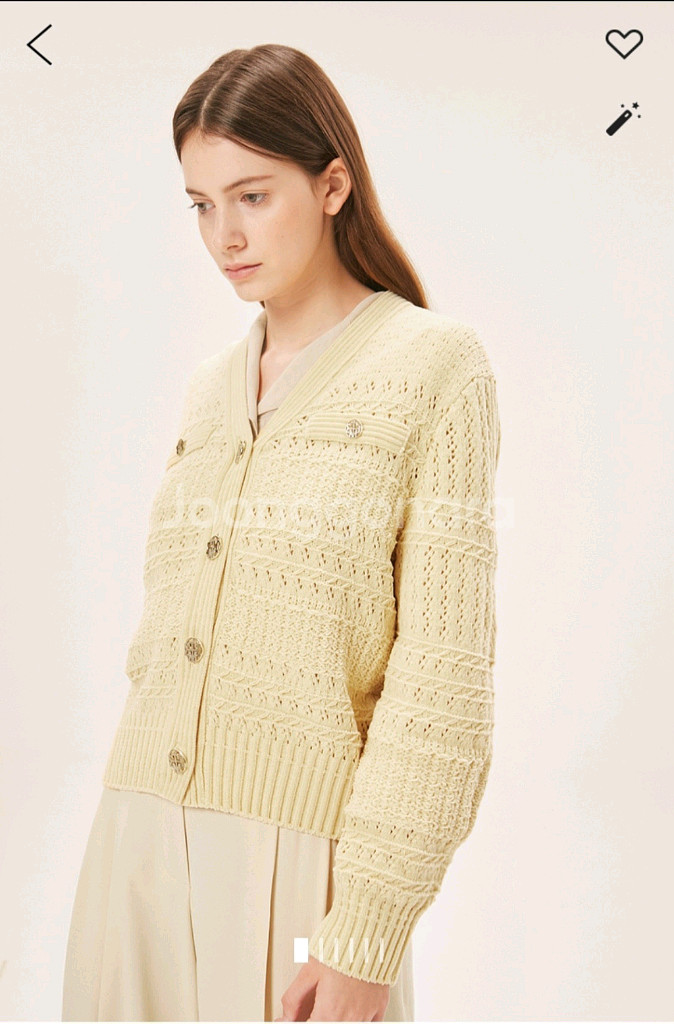 타임 벨벳 크로셰 가디건 (랑방,마인,타임,더캐시미어)--0