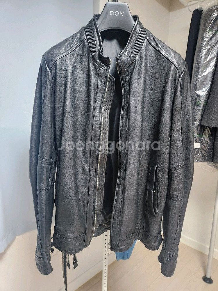 남성 양가죽 자켓 슬림핏 100-105 팜--0