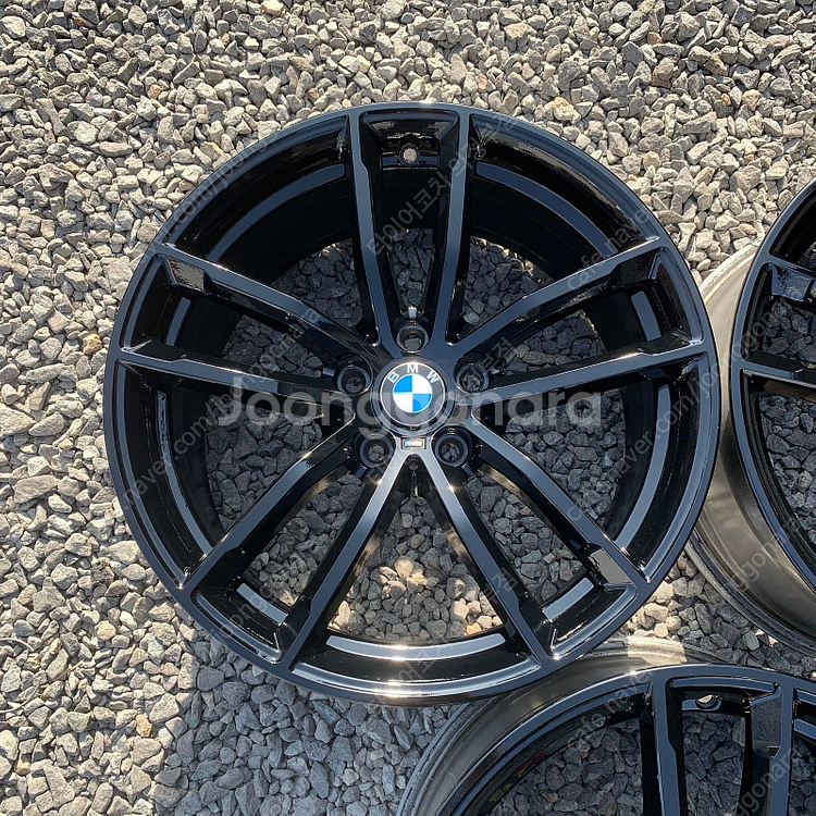 [중고휠] 18인치 BMW 5시리즈 662M 유광블랙 순정휠 한대분--1