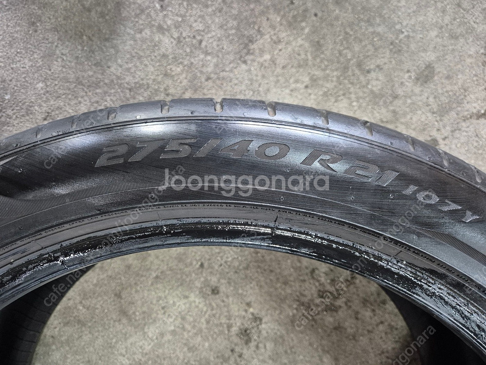 [중고타이어] 275 40 21 315 35 21 피렐리 피제로 타이어 한대분--6