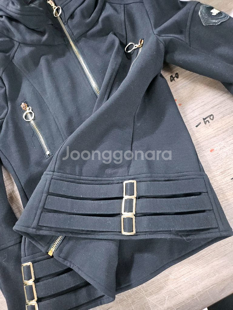 JM my style 블랙 금장 집업 S--3