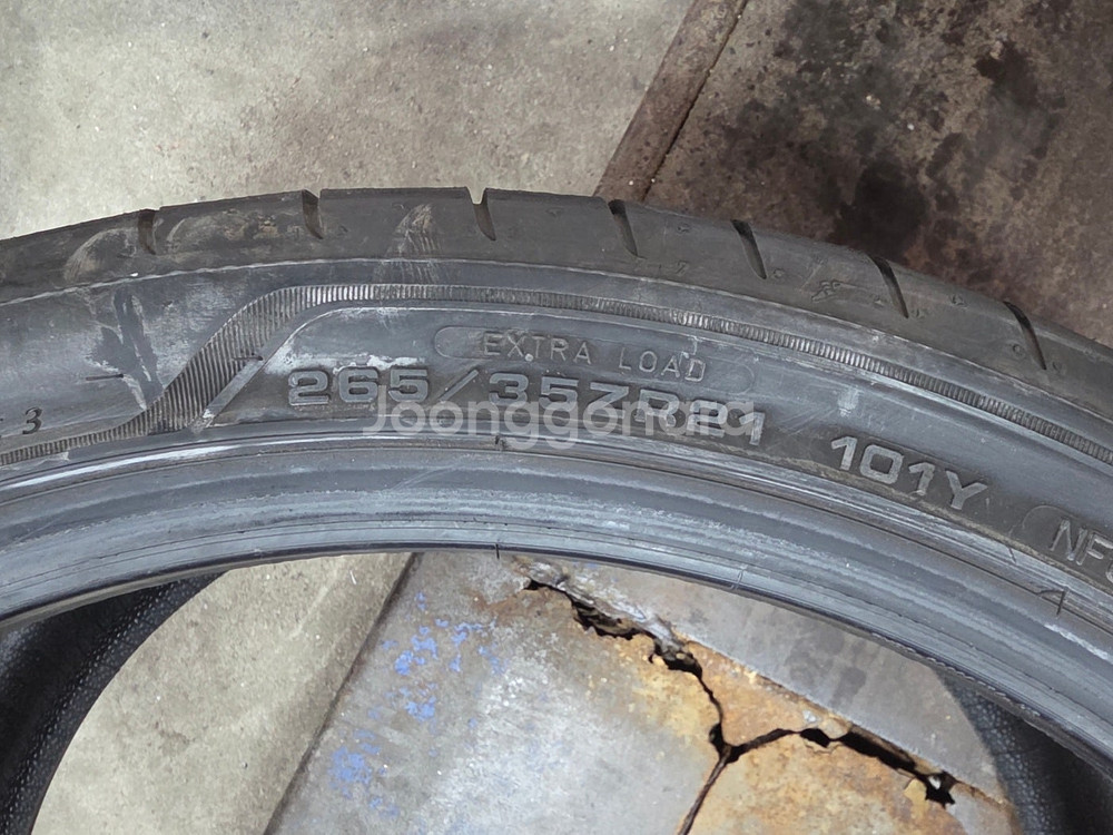 [중고타이어] 265 32 21 305 30 21 굿이어 이글F1 타이어 한대분--2