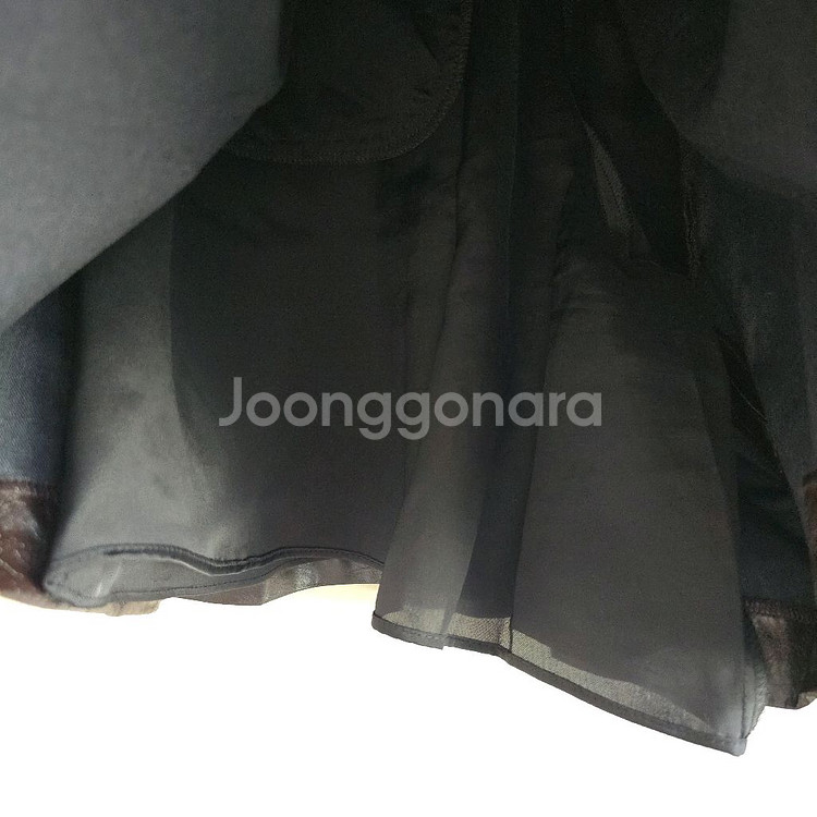 오브제 페이크 레더 스커트 팬츠--4