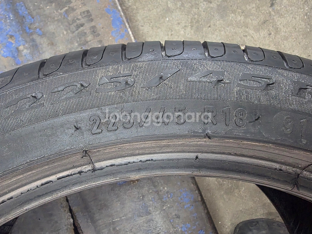 [중고타이어] 225 45 18 255 40 18 피렐리 신투라토P7 타이어 한대분--5
