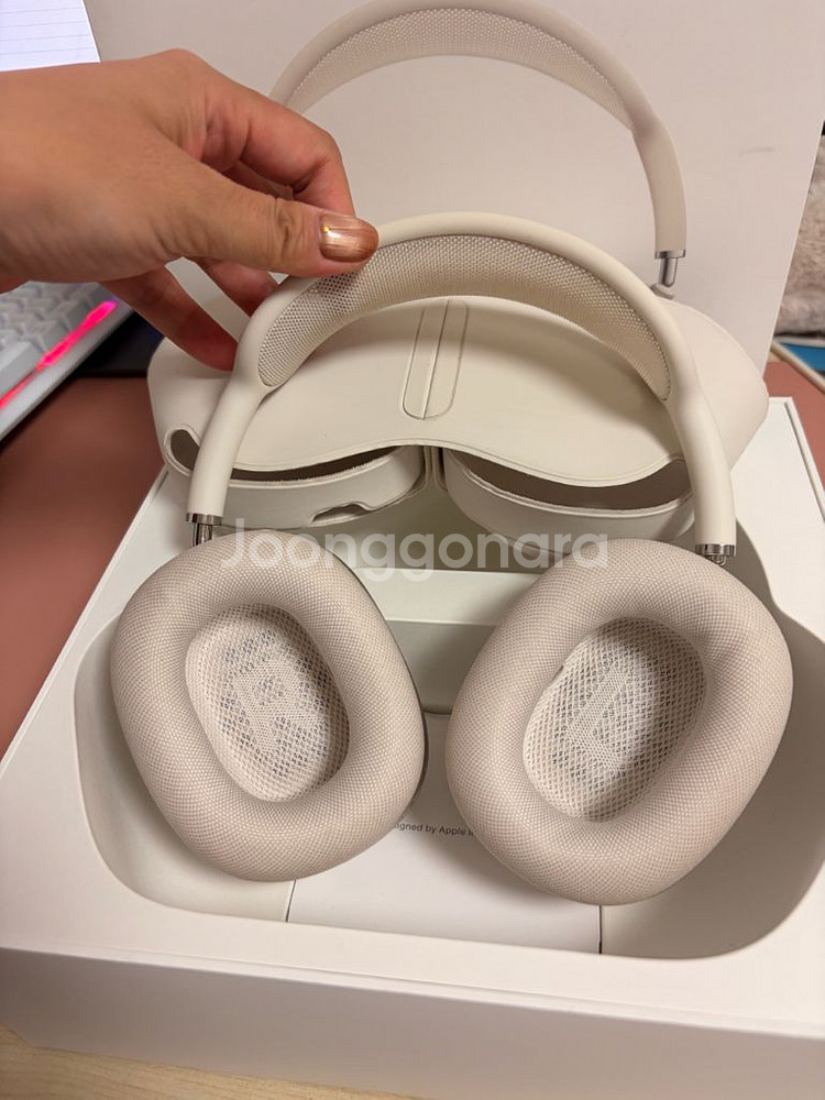 S급 에어팟 맥스 스타라이트 c타입 풀박스 애플정품--7