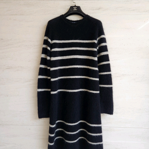 막스마라 모헤어 울브렌드 스트라이프 니트 원피스