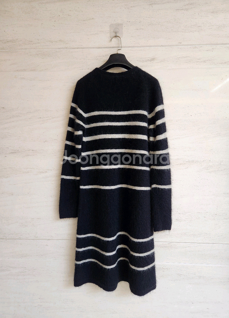 막스마라 모헤어 울브렌드 스트라이프 니트 원피스--1