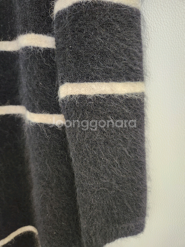 막스마라 모헤어 울브렌드 스트라이프 니트 원피스--3