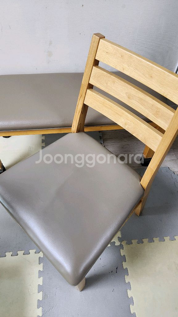 원목식탁의자베이지--0