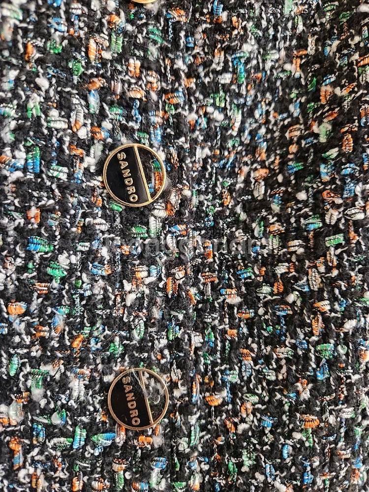 산드로 스퀘어넥 트위드원피스 55사이즈--7