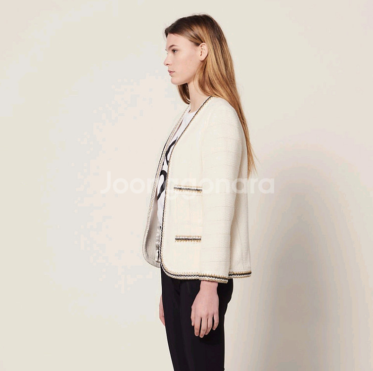 산드로 트위드 자켓 55사이즈--2