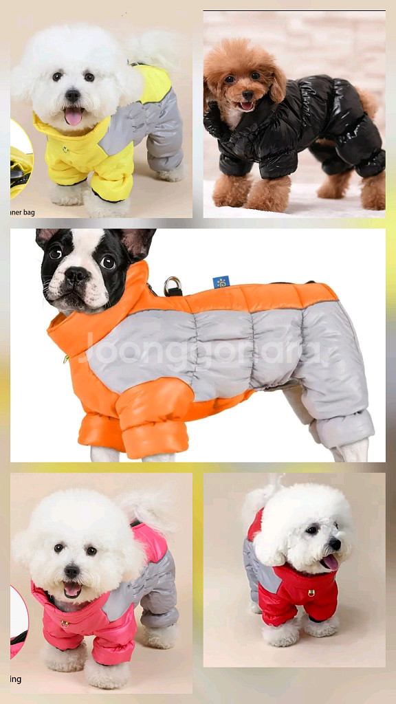 L XL 2XL(3.5 -7.5kg) 강아지옷 패딩--0