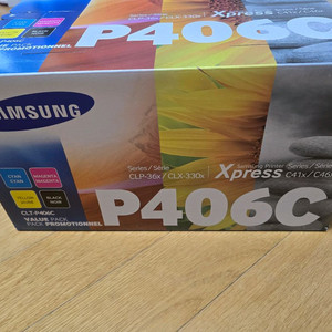 삼성 레이저 프린터 CLT-P406C 정품 토너 세트