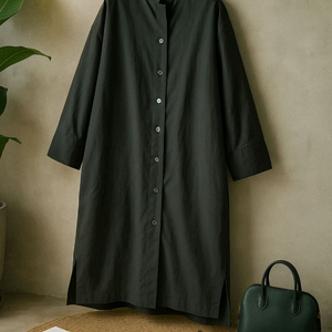 롱 프리자켓 2way 원피스 코트