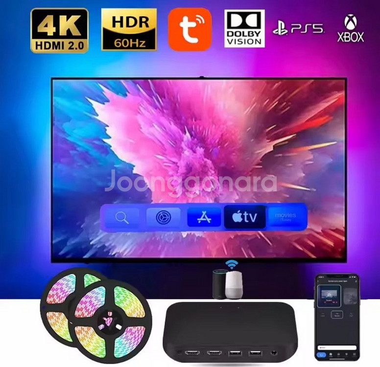 TV LED 백라이트 4K HDMI 2.0 싱크박스 새상품--4