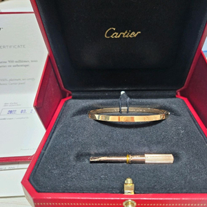 까르띠에 러브팔찌 sm 스몰 17 로즈골드 이미지