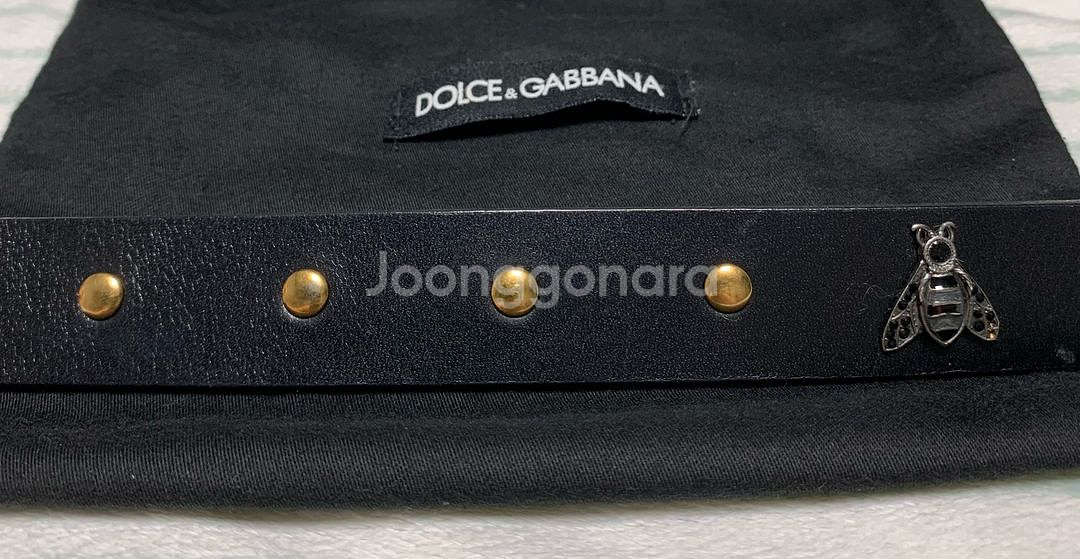 돌체앤가바나 벌 패턴 레더벨트--3