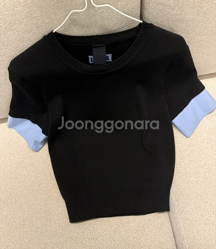 준지 반팔 니트--1