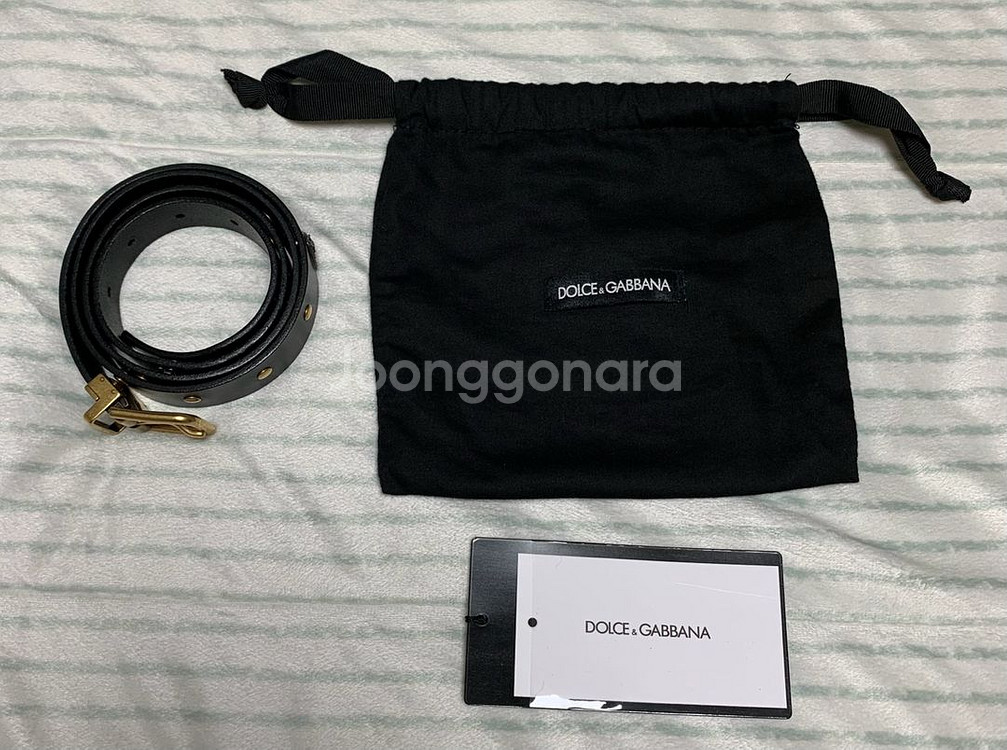 돌체앤가바나 벌 패턴 레더벨트--0