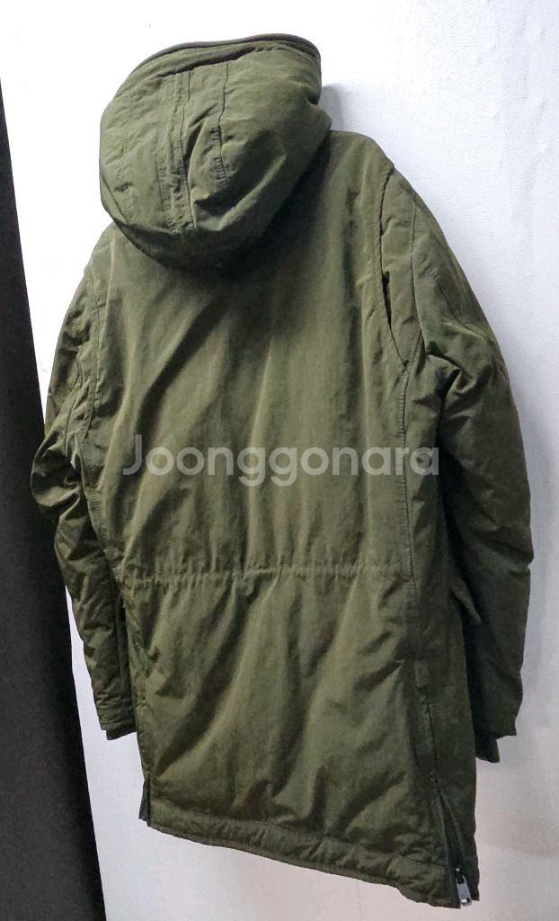 헤리코튼 카키색 후드 야상 패딩 점퍼 95--2